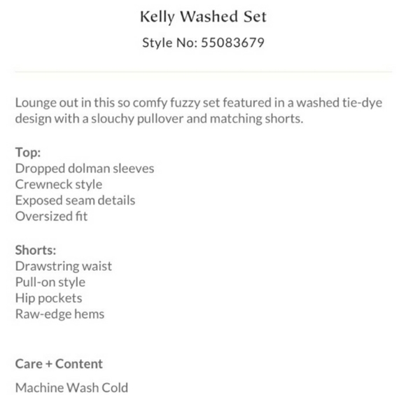Free People Kelly Tie Dye Sweatshirt & Short Set - Picture 12 of 12